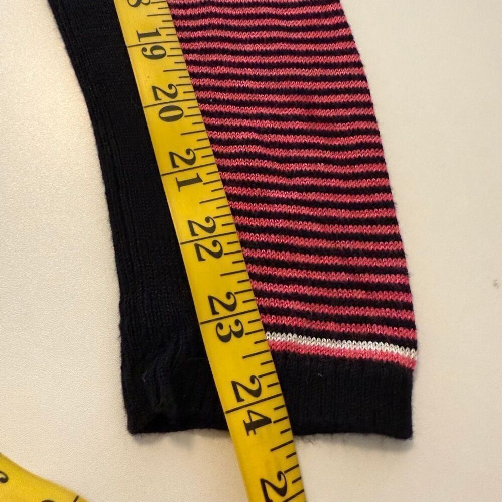 Nic+Zoe Outer Angle Strawberry Pink & Black Preppy Pull Over Sweater Size L - Picture 12 of 13